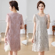 Summer Dress 40KG-85KG Pink Simple Commuter