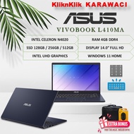 Laptop Asus Vivobook 14 L410MA Intel Celeron N4020 64GB 512GB SSD W10 14.0 Inch FHD Terbaru