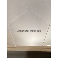 Acrylic Pentagonal medal plate 7cm x 7cm 2mm thick