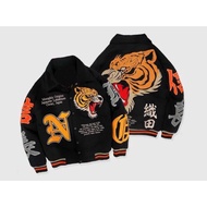 Jaket Varsity Baseball Pria Wanita Racing Jaket Bomber Fleece Tebal Origins Hustle Yokosuka