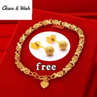 Malaysia Jewellery Rantai Tangan Emas 916 Original Gelang Tangan Perempuan Viral Murah Emas Korea Co