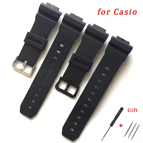 16mm Silicone Strap for Casio DW-9000/9003/9004 DW-9050/9051/9052 Band Rubber Waterproof Bracelet Sp