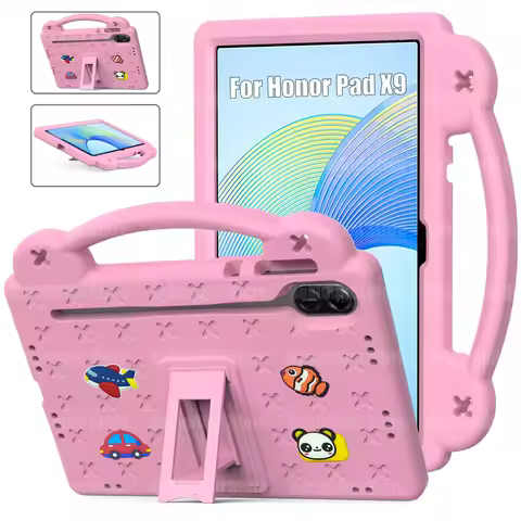 Kids Case for Honor Pad X9 2023 (11.5 Inch) Anti-Fall Shockproof Stand Hand-Held EVA Protective Cove