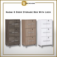 NAOMI 6 Door Locker Cabinet Locker Office Cabinet Storage File Cabinet Rak Fail Pejabat Kabinet Buku Almari Berkunci 书橱