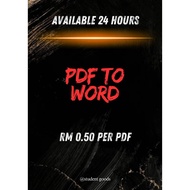 PDF TO WORD SERVICE 24 HOURS