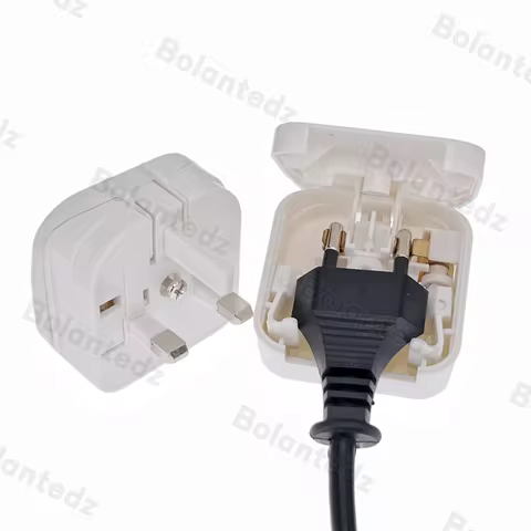 European EU To UK Travel Power Adapter With 5A Fuse UK British Electrical Plug Adapter Outlet AC Cha
