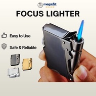 FOCUS Steel Cannon Lighter High-Quality Metallic Lighter with Direct Blue Flame Retro Style Lighter