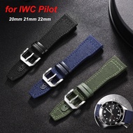 Nylon Canvas Watch Strap 20mm 21mm 22mm for IWC Pilot Strap Waterproof Men Sport Green Watch Strap R