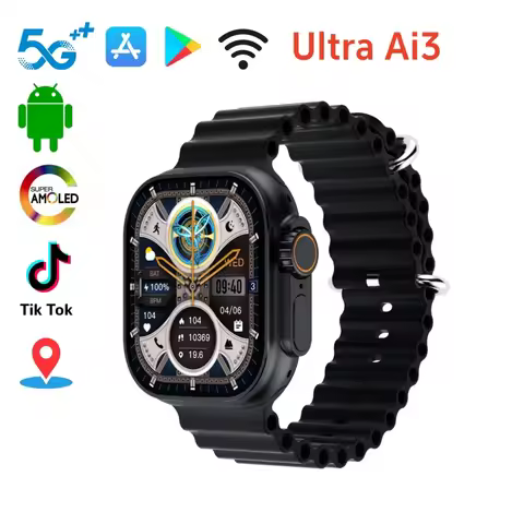 Original Ultra ai3 Smartwatch 4G Android Amoled HD Camera GPS WIFI Google Play Store APP Download Ga