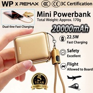 🛫【REMAX】20000mAh ccc certified power bank REMAX FCP-9  22.5W Super mini slim powerbank fast charging
