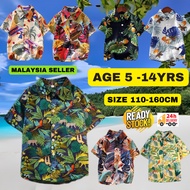 Kids Hawaii Beach Cotton Shirts Teenager Hawaiian Kids Soft Beach T-shirt.