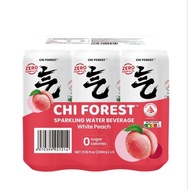 CHI FOREST Halal ✅ Sparkling Water White Peach 6x330ml