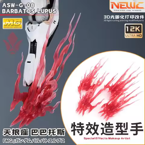 NewC 3D Printed Parts Special Effect Hand Makeup Artist Add-on Parts for MG 1/100 ASW-G-08 Barbatos 