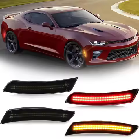 for 2015-2021 Cadillac CTS ATS LED Front Rear Side Marker Lights for 2016-2023 Chevy Camaro ZL1/1LE/