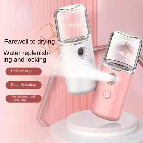 Mini Portable Humidifier Facial Steamer Device Beauty Spray Hydrating Apparatus Cold Spray Apparatus