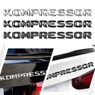 3D Car Letter Logo KOMPRESSOR Emblem Badge Sticker For Mercedes Benz SLK CLK ML GL A B C E S Class C