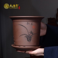 Gentleman Orchid Pot Ceramic Purple Clay Flower Potted Plant Rose Hydrangea Green Dill Begonia Orchi