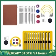 Tunisian Crochet Hook Set with Cable Aluminium Interchangeable Crochet Hook Set Crochet Hook 26 Pcs 