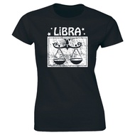 Libra Zodiac Sign with Scales T-Shirt for Astrology Tee tops tee