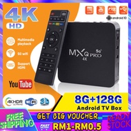 【Malaysia Spot Sale】MXQ Pro TV Box 4K HD 8+128G 2.4G/5G WiFi Connection MaliG31 CPU Media Player TV Box