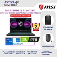 MSI Cyborg 15 Black Edition A13VE-2412 15.6" FHD Gaming Laptop ( i5-13420H, 16GB, 512GB SSD, RTX 405