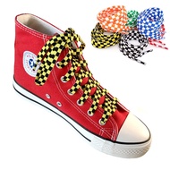 120 - 140 CM Checkered Shoelaces Flat Plaid Shoe Lace for Sneaker Sport Casual Shoes