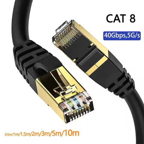 Cat 8 Ethernet Cable LAN Network Cat8 Rj45 Speed Network Cable 40Gbps 2000Mhz 26AWG 1m 2m 3m 5m 10m 