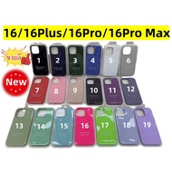 New Model Case Iphone 16pro max Plain Color Velvet Logo for 16 16plus 16pro 16promax