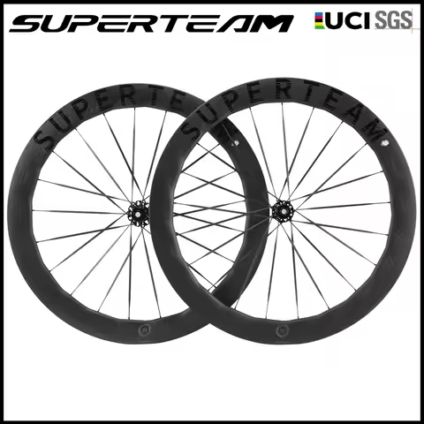 SUPERTEAM Disc Brake Wheelset 700C Carbon Spoke Wheels d28-50-disc-carbon-wheels