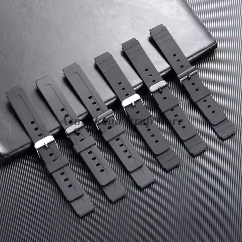 16mm Resin Silicone Strap for Casio MQ-24 MQ-58 MQ-71 MQ-76 MW-59 Student Sport Waterproof Watch Ban