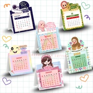 AESTETIC CHARACTER WRITING DESK CALENDAR | 2026 Calendar | 3D DESK CALENDAR