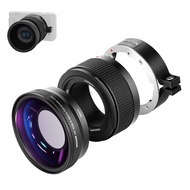 Wide Angle Lens Compatible With Sony ZV1 Camera 2 In 1 18Mm HD Wide Angle & 10X Macro Additional Len