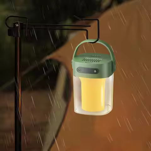Waterproof Tent Light USB Rechargeable High Brightness Tent Lantern Hangable Built-in Power Display 