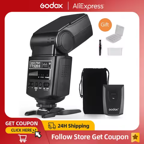 Godox TT520 II Flash TT520II with Build-in 433MHz Wireless Signal + Flash Trigger for Canon Nikon Pe