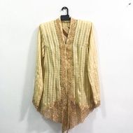 Vintage Light Gold Kebaya (Kain Belah Depan)