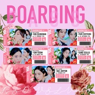 ️ Boarding Pass Red velvet Flight Ticket