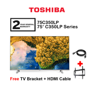 Toshiba 75" C350LP Series 4k UHD Smart Google TV 75C350LP Android Television (FREE Hdmi Cable and Tv Bracket)