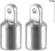 TINGZHIGO Bimini Top Eye End Cap Fits 1 inches(25mm) OD Round Tubing, with A L Shape Hex Allen Wrenc