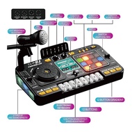 Electronic Table Musical Toy Kids DJ Mixer Controller with LED Lights Sound Effect Microphone Piano 