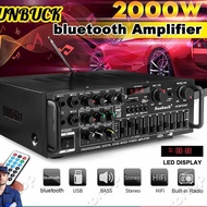 Sunbuck Karaoke AV-999BT 2.1 Channel Sound Amplifier 200W FM USB MP3 10 Segment Equalizer Audio Ampl