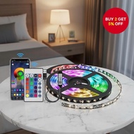 5M 5050 RGB 5V USB LED Strip Lights, Music Sync, TV Backlight, App and Remote Control, Color Cove Li