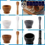 GLENES Mortar Pestle Set, Manual Multi-function Mashing Medicine Pot, Household PP Durable Lightweight Stone Mortar Herb