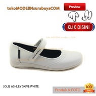 JOLIE ASHLEY SKIVE WHITE women's casual slip-on loafers