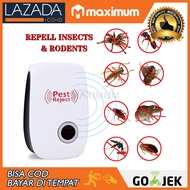 MAX COD - [PEST REJECT] Anti Nyamuk Elektronik EU Plug / Alat Pengusir Nyamuk Tikus Kecoa Lalat Sera