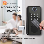 Tuya Smart lock automatic digital deadlock fingerprint lock password IC card unlock for warehouse door wooden door lock