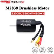 Surpass Hobby M2838 3200KV/3600KV/4300KV Waterproof Brushless Motor 3.175mm Shaft For 1/14 1/16 RC C