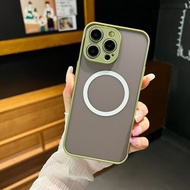 內地直送 - 鹰眼肤感磁吸壳适用于新款苹果17系列ins风时尚简约手机壳苹果14手机壳15系列手机潮流保护壳-军绿 三星Galaxy S21