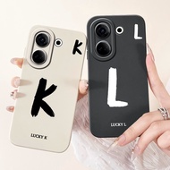 Cute Letters Casing For Tecno Camon 20 CK6 CK6n Case Soft Matte Silicone Phone Back Cover For Tecno 
