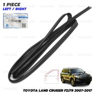 Glass Groove Felt Rubber Front Door Black For Toyota Land Cruiser FZJ79 2007-2017