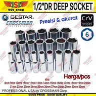 GESTAR Long Deep Socket Wrench 1/2"DR 6PT 8 9 10 11 12 13 14 15 16 17 18 19 20 21 22 23 24 25 26 27 